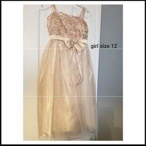 Girls gold dress size 12